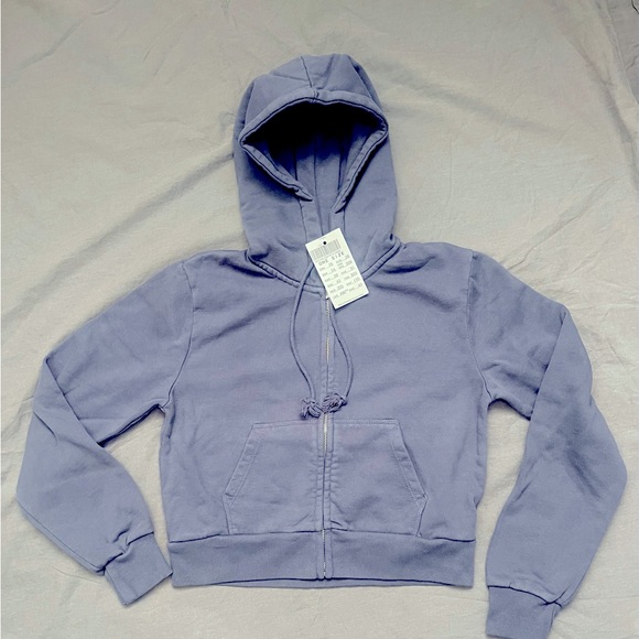 Brandy Melville Tops Brandy Melville Crystal Hoodie Faded Navy Blue